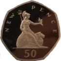 50 Pence (Sitting Libertine "Britannia" - New Pence)