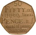 50 Pence (Samuel Johnson's Dictionary - Gold edition)
