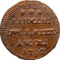 2½ Baiocchi (Sampietrino. Pius VI)