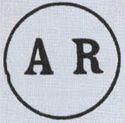 LT 174 overprinted AR in circle