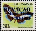 Nymphhidium mantus overprinted KVC/ICAO