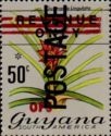 Guzmania lingulata overprinted "POSTAGE" (on official)