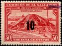Mayan pyramid - 1944 Airmail issue surcharged 10c
