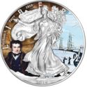 1 Dollar (Walking Liberty - Famous discoverers & adventurers, Parry)