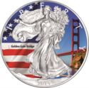 1 Dollar (Walking Liberty - America´s landmarks 1, Golden Gate Bridge)