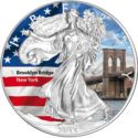 1 Dollar (Walking Liberty - America´s landmarks 2, Brooklyn Bridge)