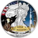 1 Dollar (Walking Liberty - 60th Anniversary of NASA, Apollo Program)