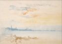 "Venise-Vue de la pointe orientale de la Giudecca au lever du soleil", 1819