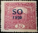 Hradcany at Prague - overprint S O 1920