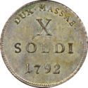 10 Soldi (X) Soldi (1/2 Lira)