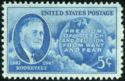Roosevelt, Map of Western Hemisphere and Four Freedoms