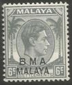 Overprinted "B.M.A. Malaya"