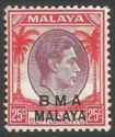 Overprinted "B.M.A. Malaya"