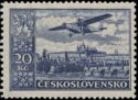 Plane over Hradschin, Charles Bridge, Prague, Fokker F VIII