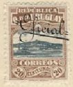 Harbour of Montevideo overprinted