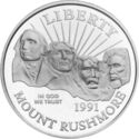 50 Cents / Half Dollar (Mount Rushmore Golden Anniversary)