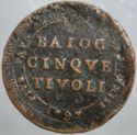 5 Baiocchi (Counterstamped Madonnina. No date)