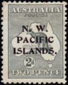Kangaroo and Map - Overprinted