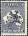 Kangaroo and Map - Overprinted
