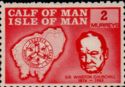 Churchill and Map of Calf of Man