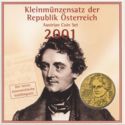Various Schilling (Mint set 2001 200th Birthday of Johann Nestroy)