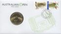 5 Dollars (Tennis. 100 years Australian Open. Coin & Stamp)