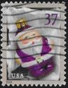 Purple Santa Ornaments