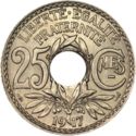 25 Centimes (underlined MES in C, Nickel)
