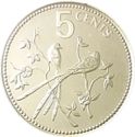 5 Cents (Avifauna of Belize - Fork-tailed Flycatchers Silver