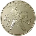 1 Dollar (Avifauna of Belize - Scarlet Macaw - Silver)