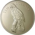 10 Dollars (Avifauna of Belize - Laughing Falcon Silver edit