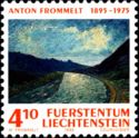 Rhine below Triesen, by Anton Frommelt (1895-1975)