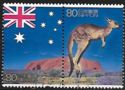 National Flag of Australia, Ayers Rock and Kangaroo