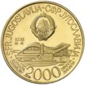 2,000 Dinara (8th Mediterranean Games at Split)