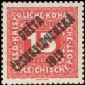 Austrian Postage Due Stamps from 1916 overprinted