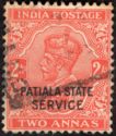 King George V Official of India overprinted "Patiala State"