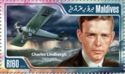 Charles Lindbergh and the aircraft "Spirit of St Louis"