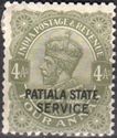 India George V Official Stamp overprinted "PATIALA STATE"