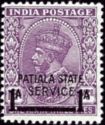 India George V Official Stamp overprinted "PATIALA STATE"