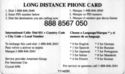 Long Distance Phone Card - Fish