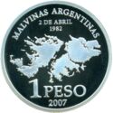 1 Peso (25th Anniversary Malvinas Islands War)