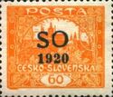 Hradcany at Prague - overprint S O 1920