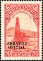 Oil well - Overprint "SERVICIO OFICIAL" (12¼ mm)