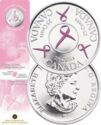 25 Cents (Breast Cancer. Tri-coloured Pink Ribbon)