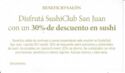 Sushiclub San Juan - 30% de Descuento