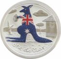 1 Dollar (Kangaroo holding football. Silver Color)