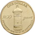 1 Dollar (200 years of postal services in Australia. Coin & Stamp )