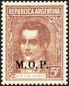 Mariano Moreno (1778-1811) - Overprint - “M.O.P.”