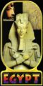 Egypt - Akhenaten (Amenhotep IV.) - cartouche-shaped card - head, relief, statue