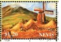 "Nevis Peak with Windmill" (Eva Wilkin)